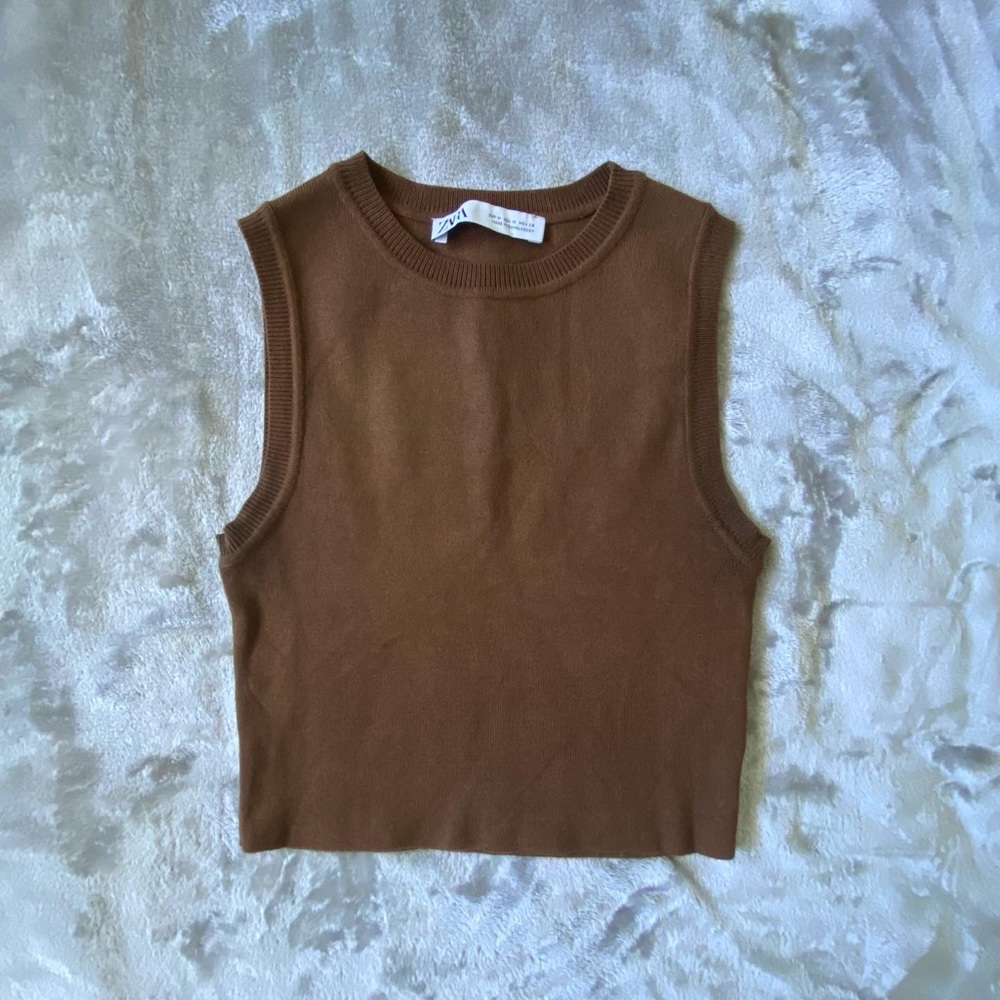Zara Knit Cropped Tank